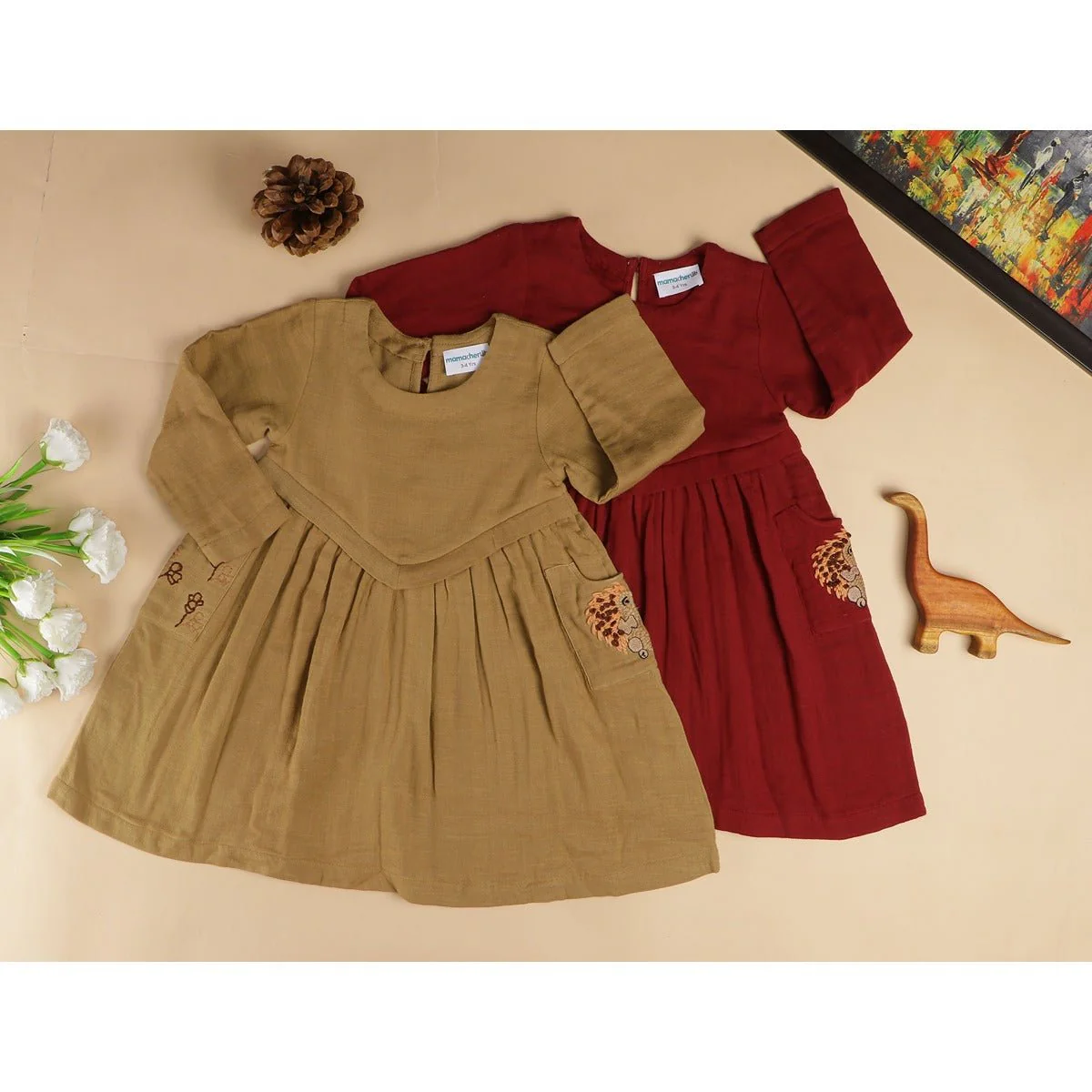 Hopping Hedgehog Dress | Soft Cotton Dress for Girls - Image 8