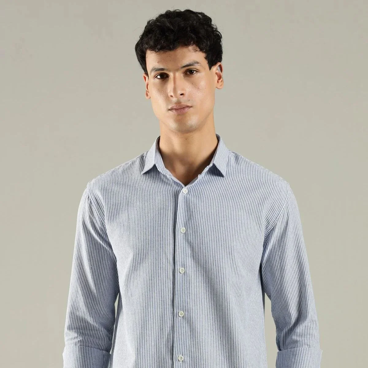 Horizon Stripes Shirt – Casual Cotton Shirt for Men - Image 3