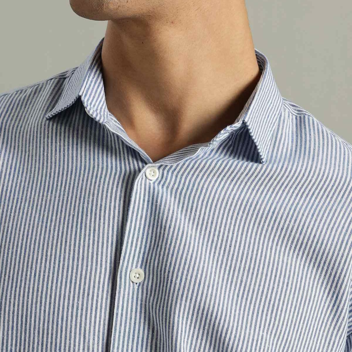 Horizon Stripes Shirt – Casual Cotton Shirt for Men - Image 5