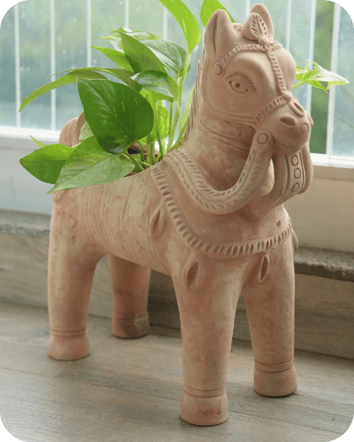 Horse Pasture Earthen Planter - Image 4
