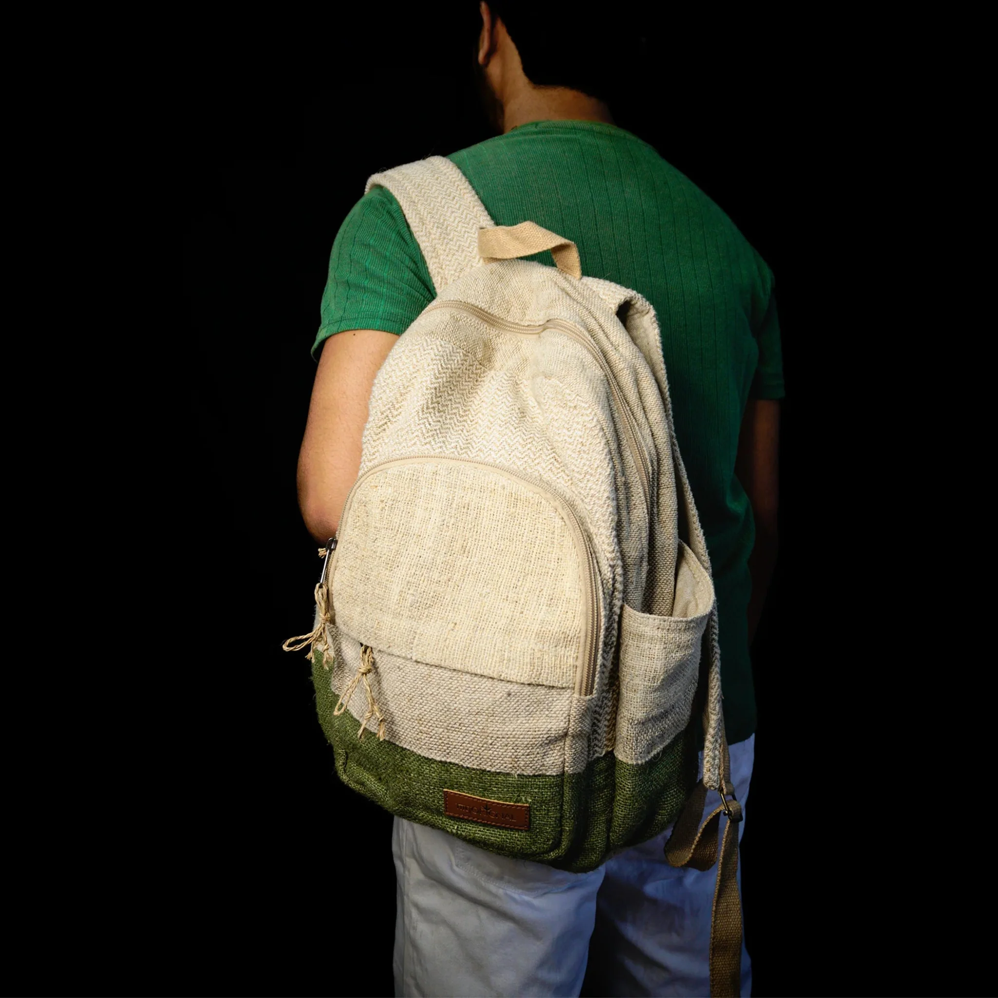 Ikigai White Hemp & Cotton Shoulder Bag | Eco Friendly Casual Bag - Image 16