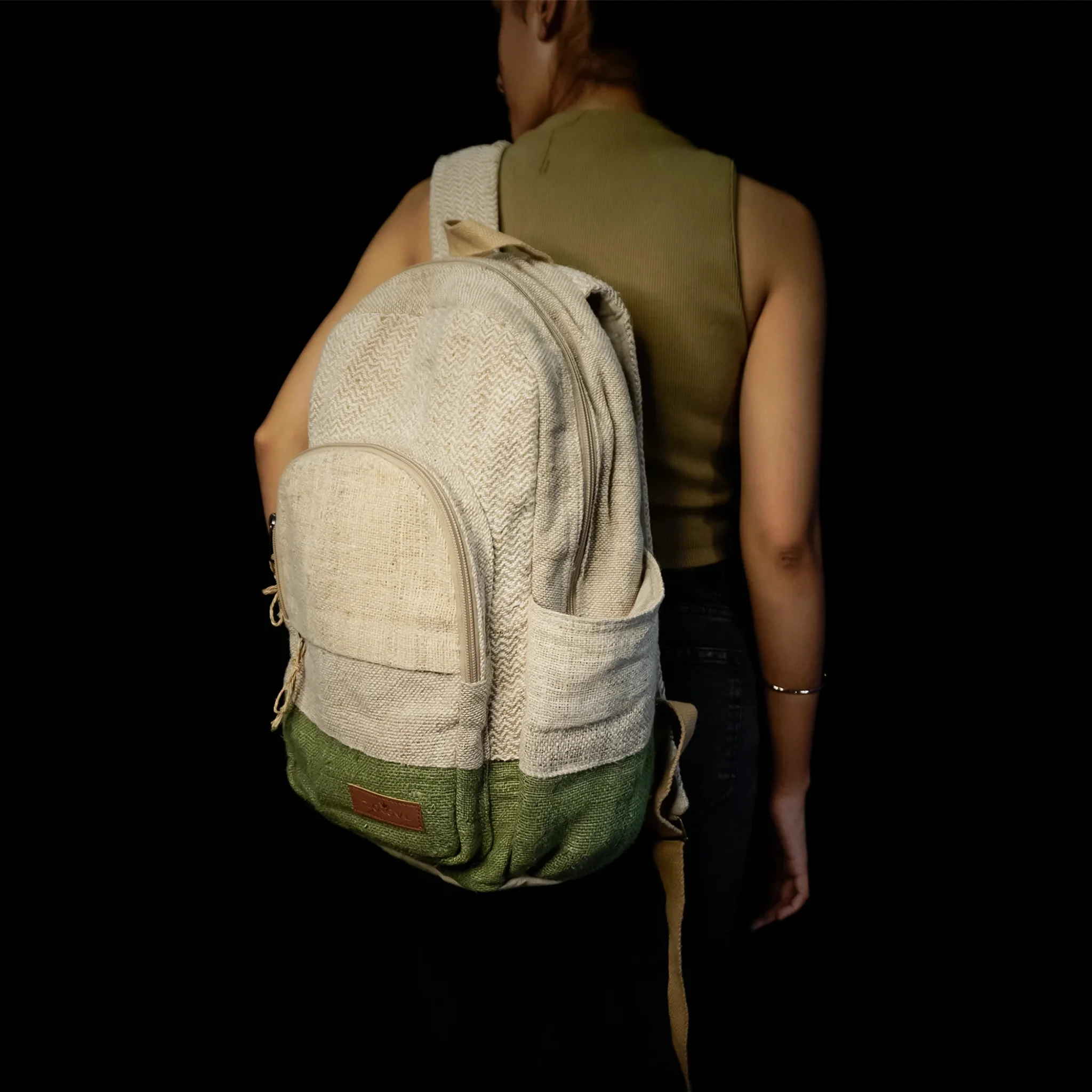 Ikigai White Hemp & Cotton Shoulder Bag | Eco Friendly Casual Bag - Image 23