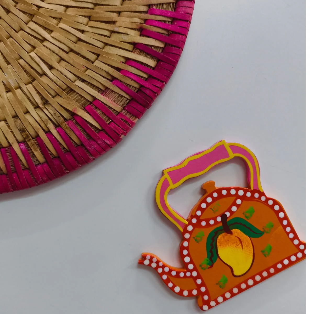 India Kettle Magnet | Handcrafted Indian Souvenir Fridge Magnet