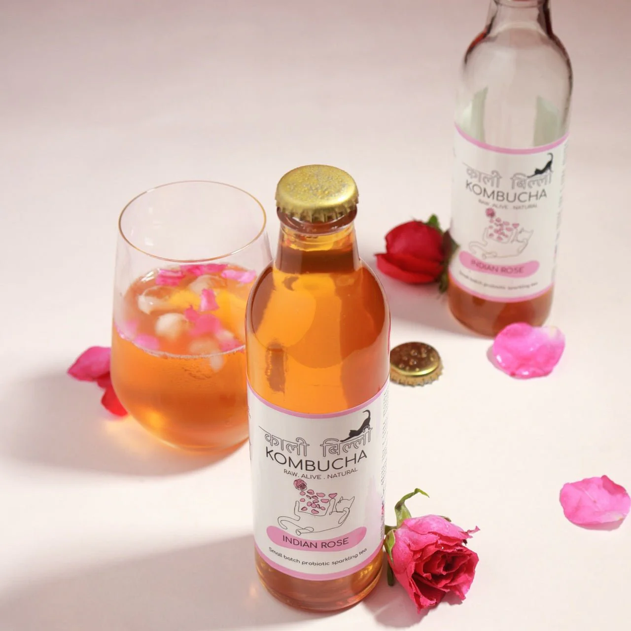 Indian Rose Kombucha 250ml | Probiotic Floral Fermented Drink - Image 4