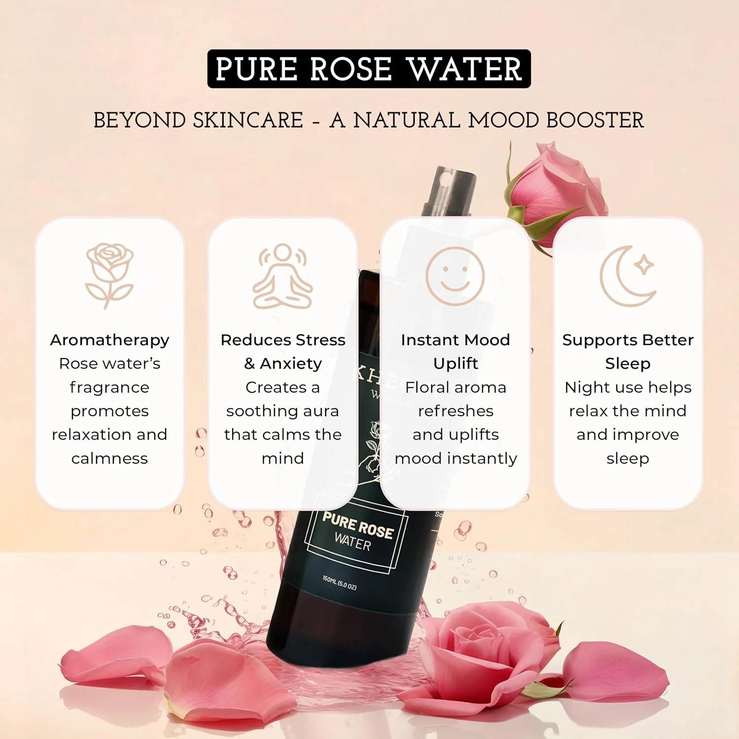 Premium Natural Rose Water Mist Spray for Face - Image 4