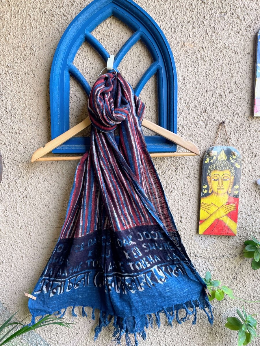 Indigo Ekla cholo stole - Image 4