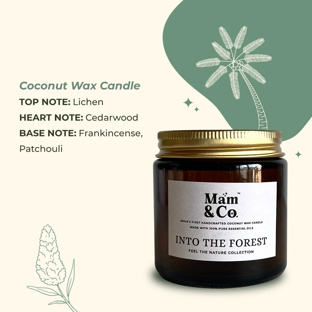 Into the Forest- 100% Coconut Wax Botanical Candle - Image 4