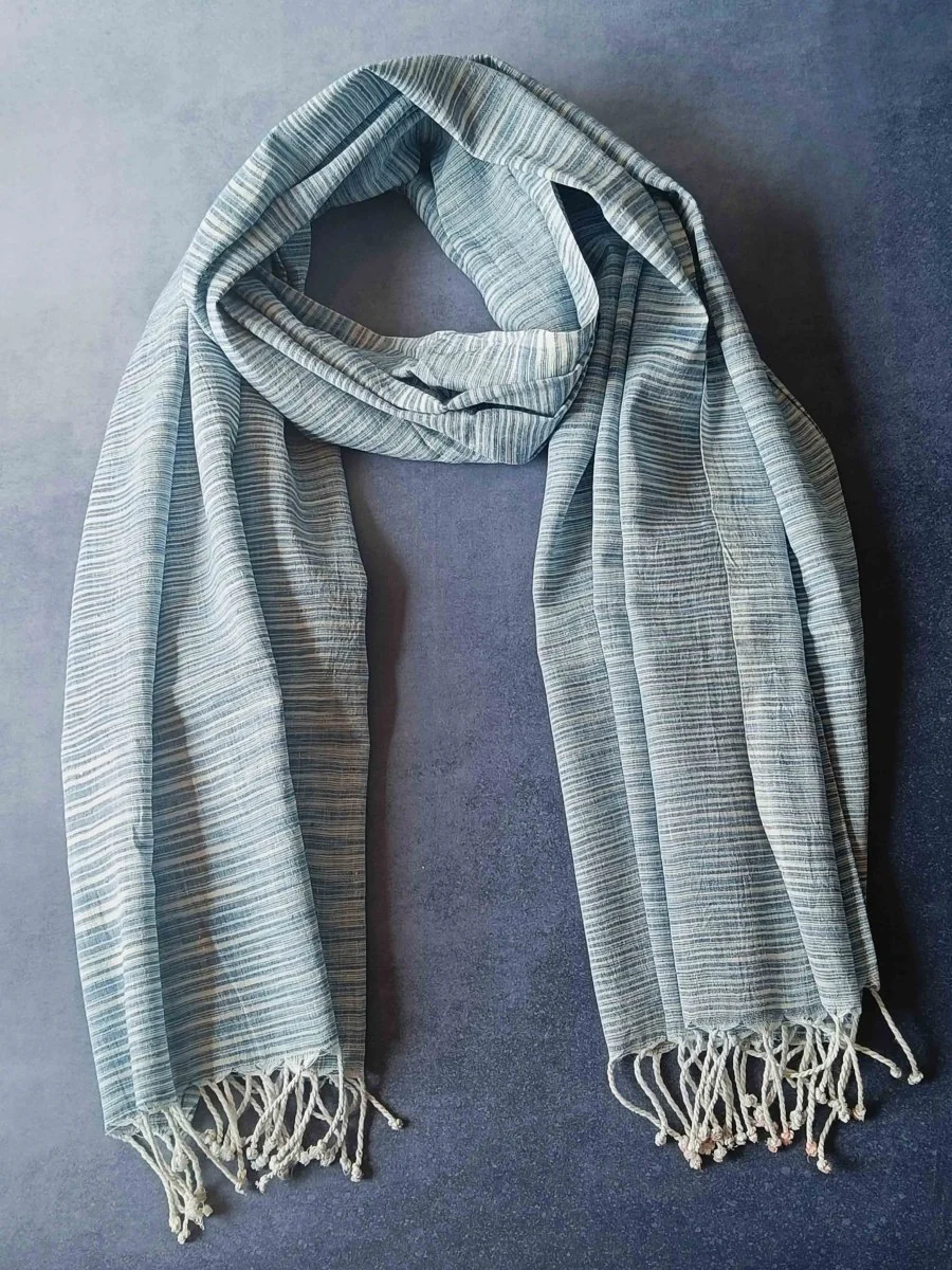 Ivory Blush Hemp Fabric Unisex Stole - Image 10