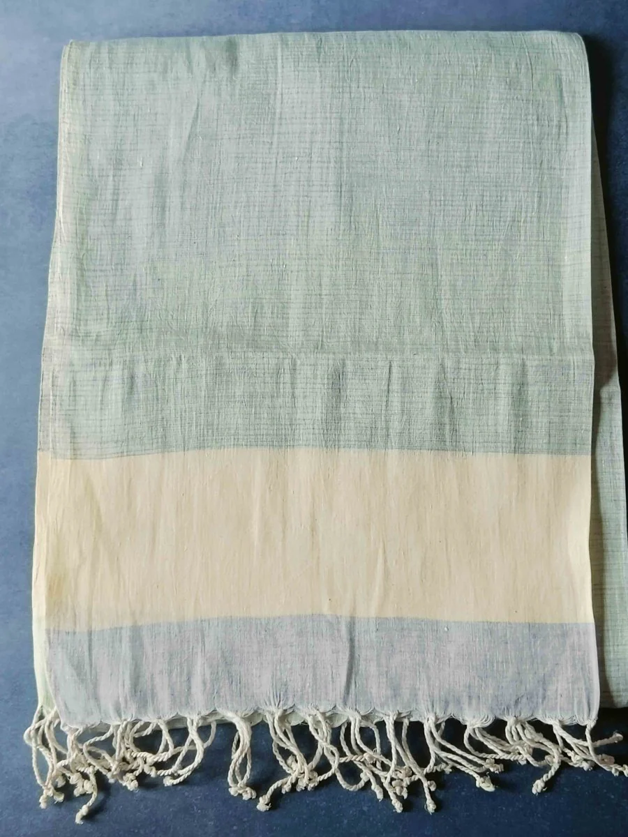Ivory Blush Hemp Fabric Unisex Stole - Image 13