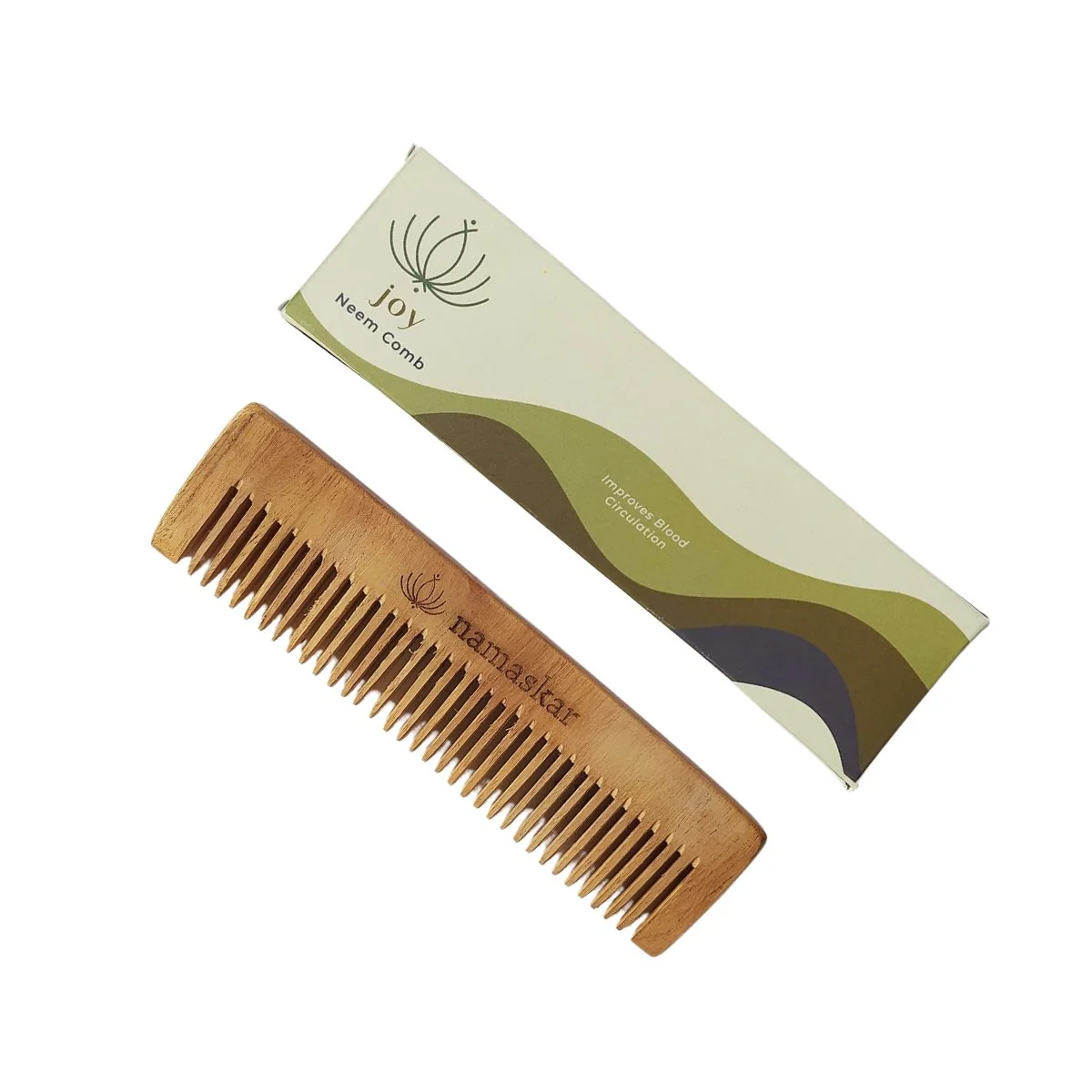 Joy- 100 % Compostable Neem Wooden Comb | 5 inch - Image 2