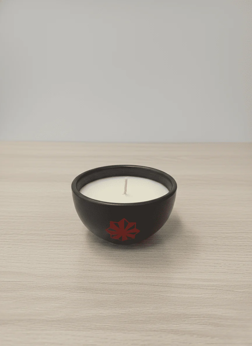 Kaavi Deep Black Clay Candle | Handcrafted Kaavi Art 1-Wick Candle - Image 2