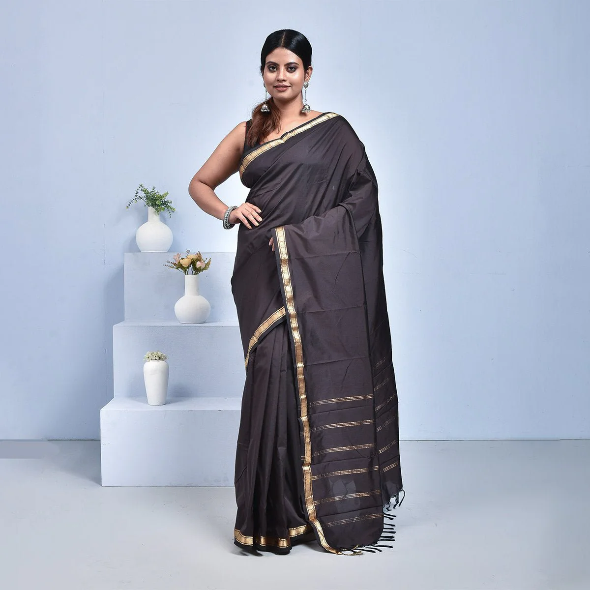 Kanjeevaram Handwoven Pure Silk Saree - Image 7
