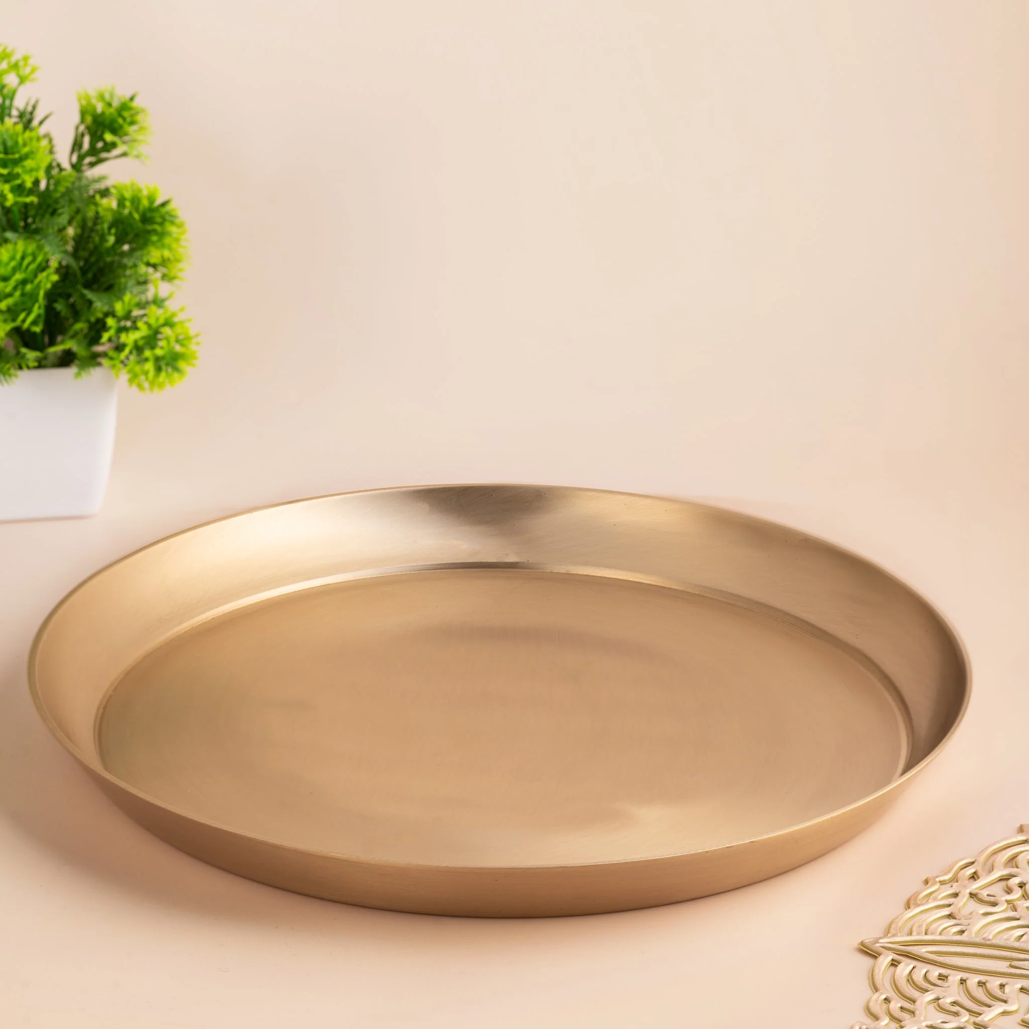 Kansa Bronze Plate – Traditional Ayurvedic Dining Ware
