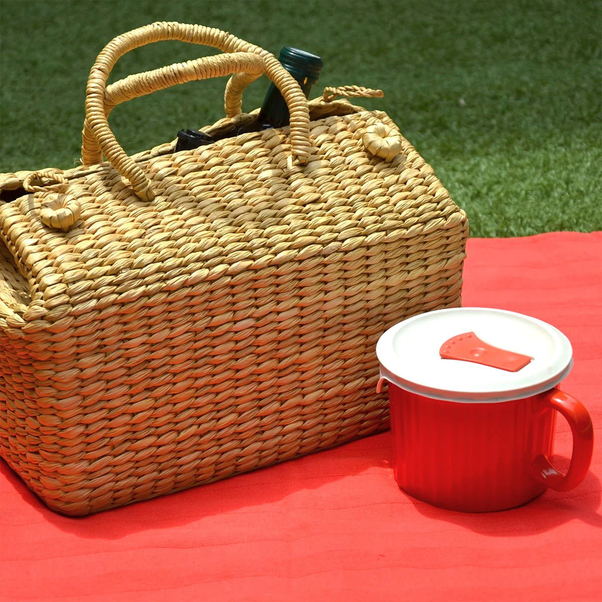 Kauna Lunch & Picnic Basket Medium Natural