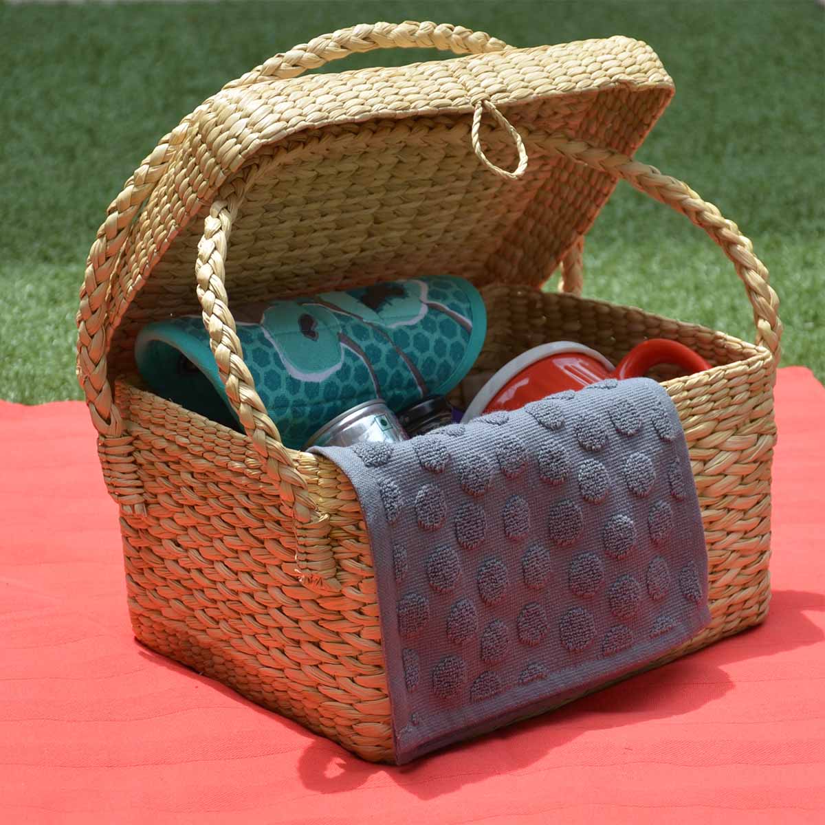 Kauna Lunch & Picnic Basket - Small Natural - Image 2