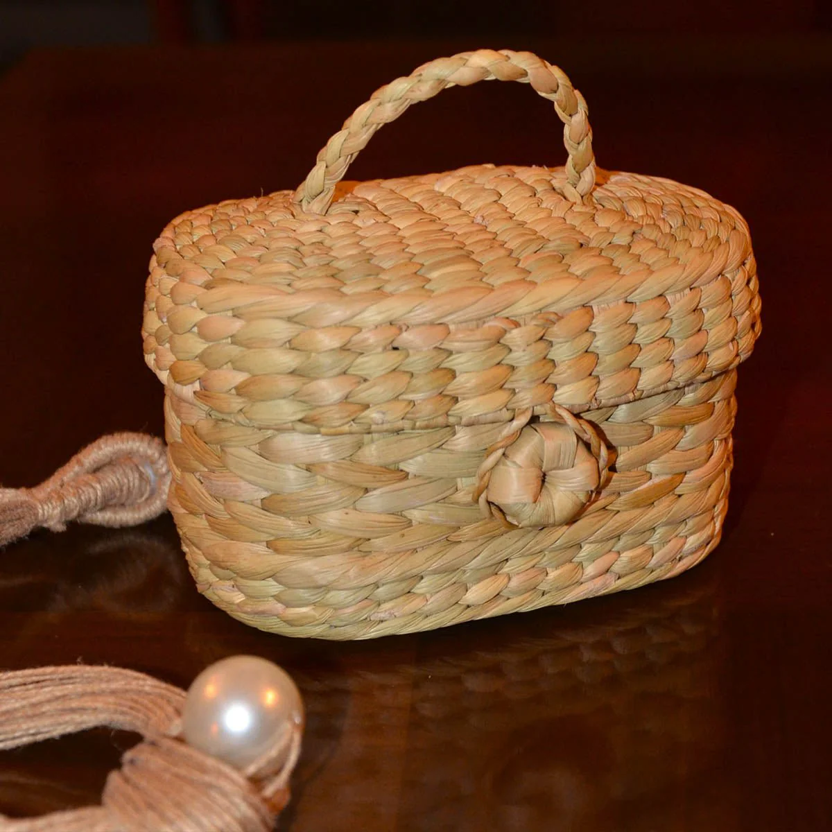 Kauna Oval Trinket & Gift Box - Natural - Image 2