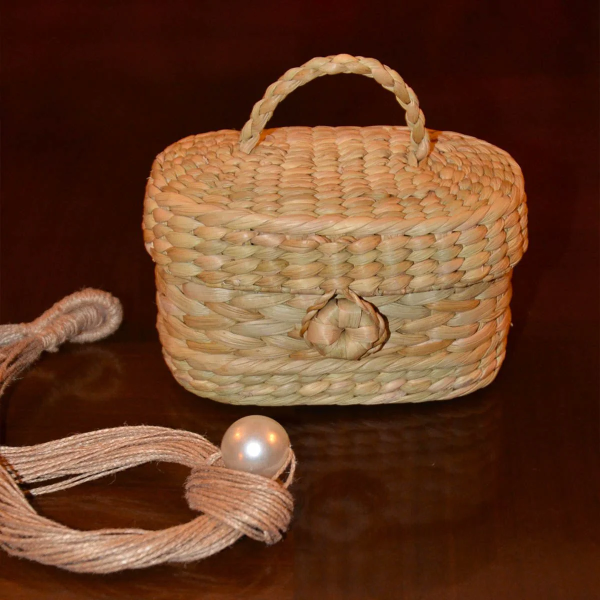 Kauna Oval Trinket & Gift Box - Natural - Image 7
