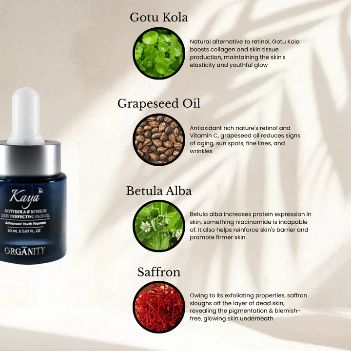 Kaya- Gotukola & Kumkum Night Face Oil – Perfect Your Skin Naturally - Image 4