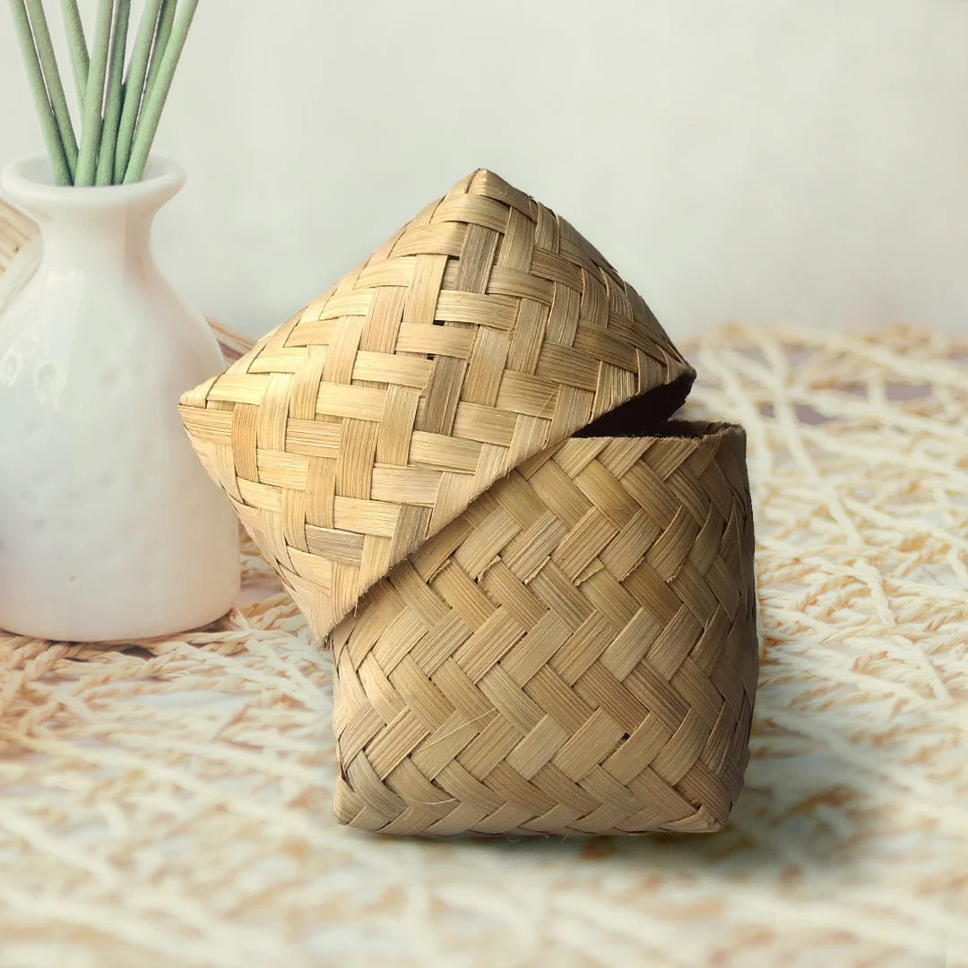 Handwoven Water Hycanith Storage Box - Image 2