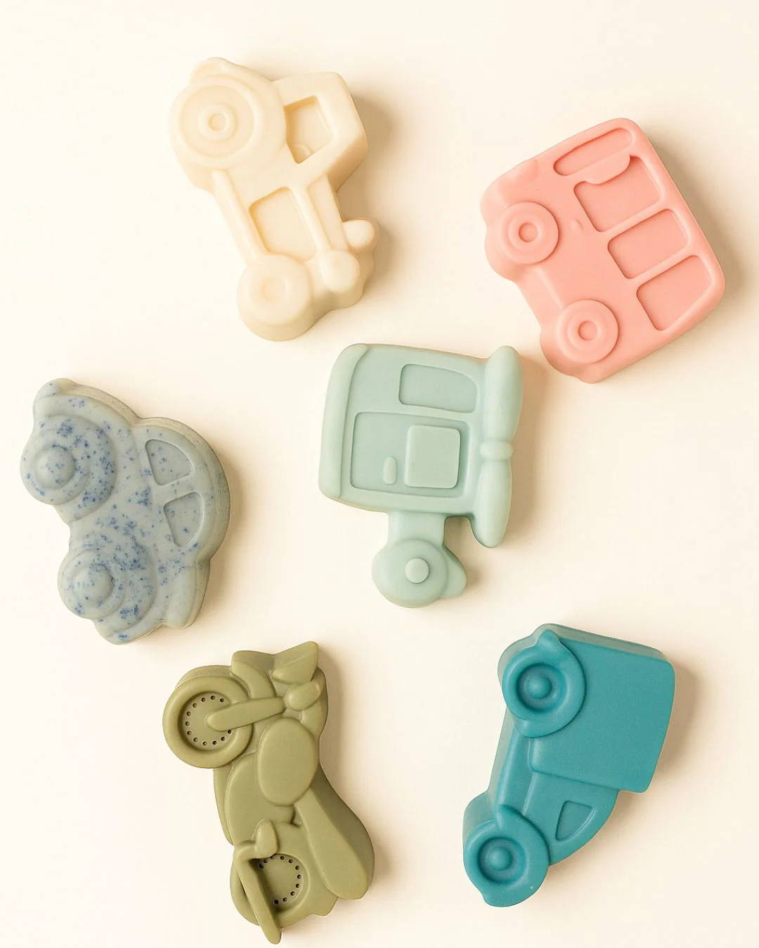 Kids Shea Butter & Goat Milk Cartoon, Cars & Flowers Soap Set - Image 5
