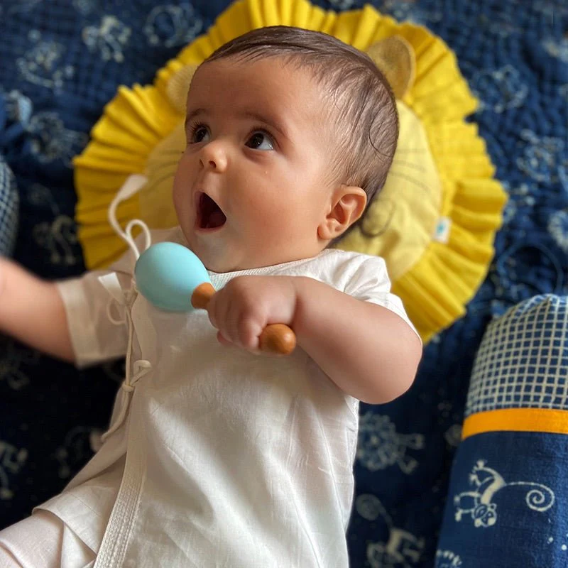 Kids Organic Giftset - Dohar, Mustard Seed Pillow, and Maracas - Image 2