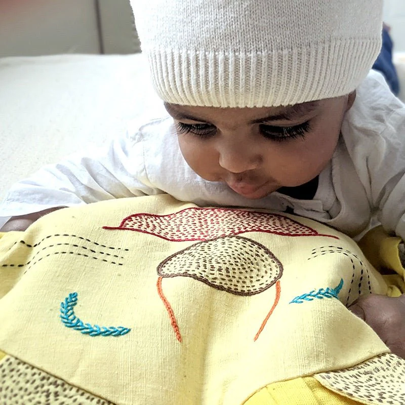 Kids Organic Cotton Mustard Seed Pillow - Image 3