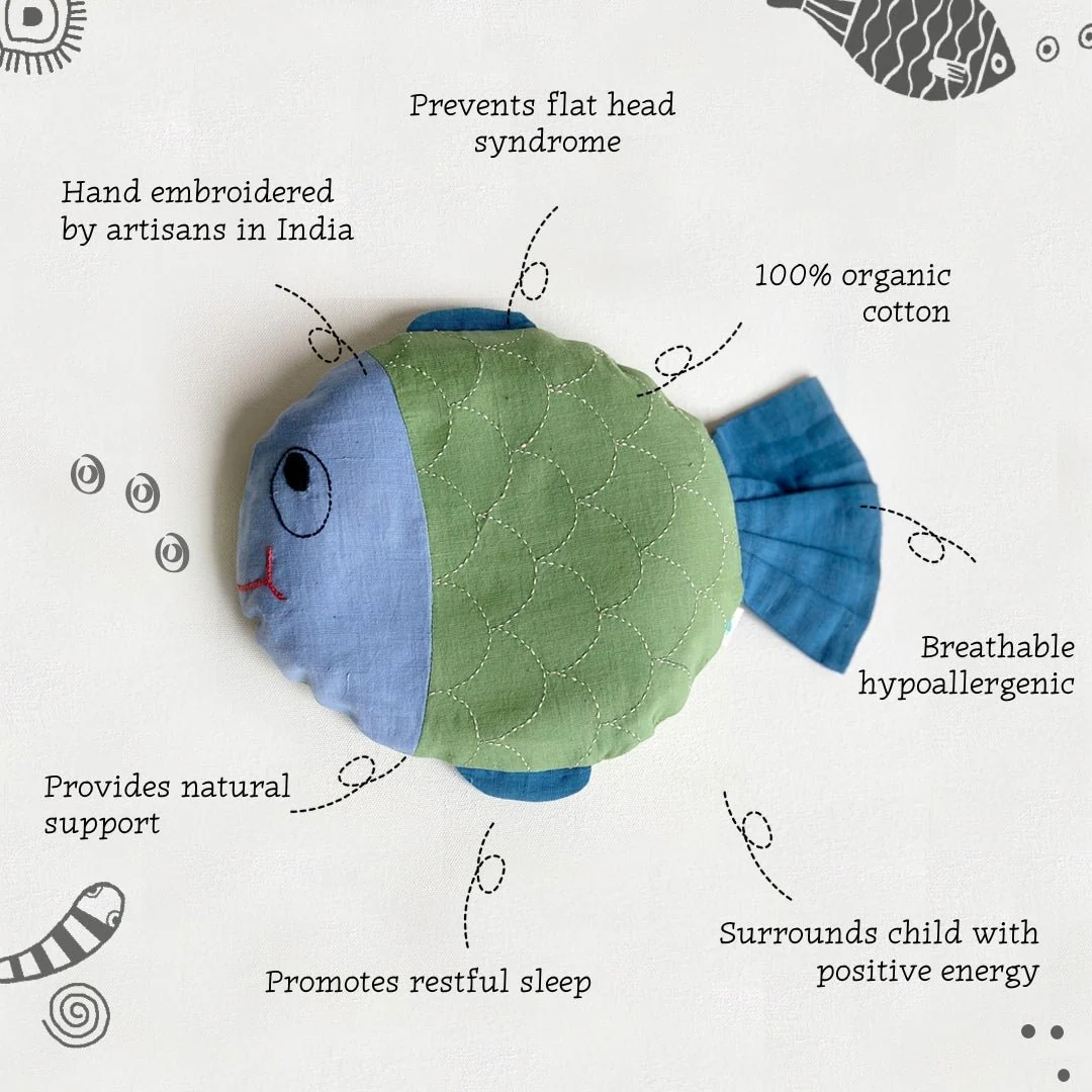 Kids Organic Cotton Mustard Seed Pillow - Image 5