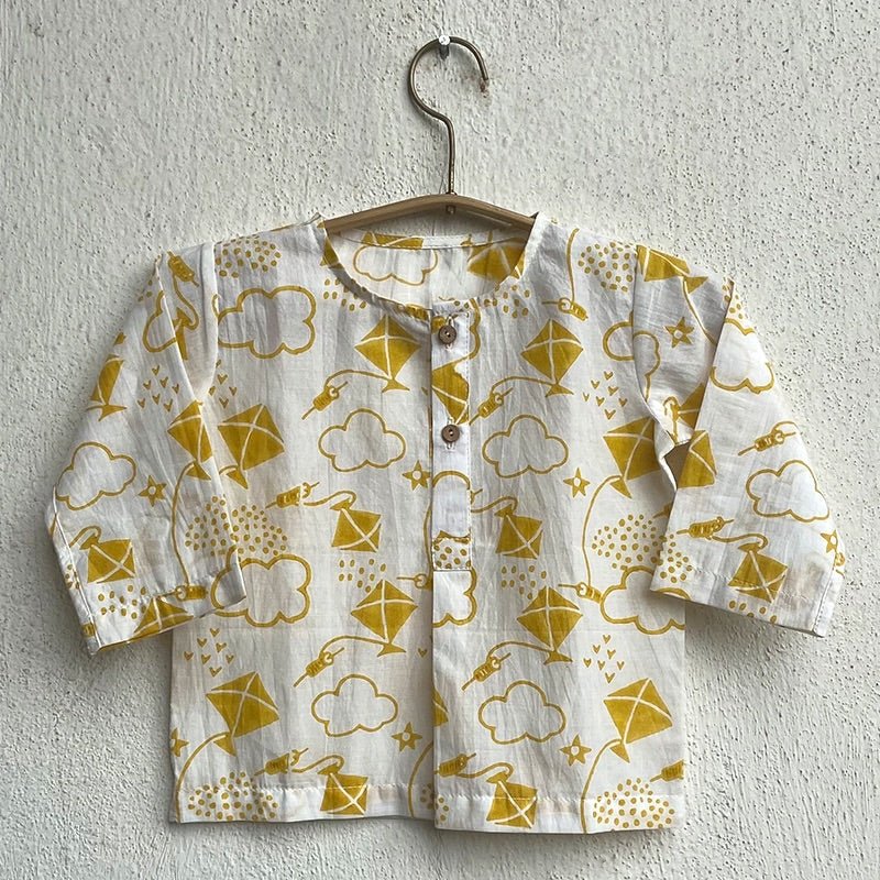Kids Unisex Organic Cotton Patang Kurta set - Image 4