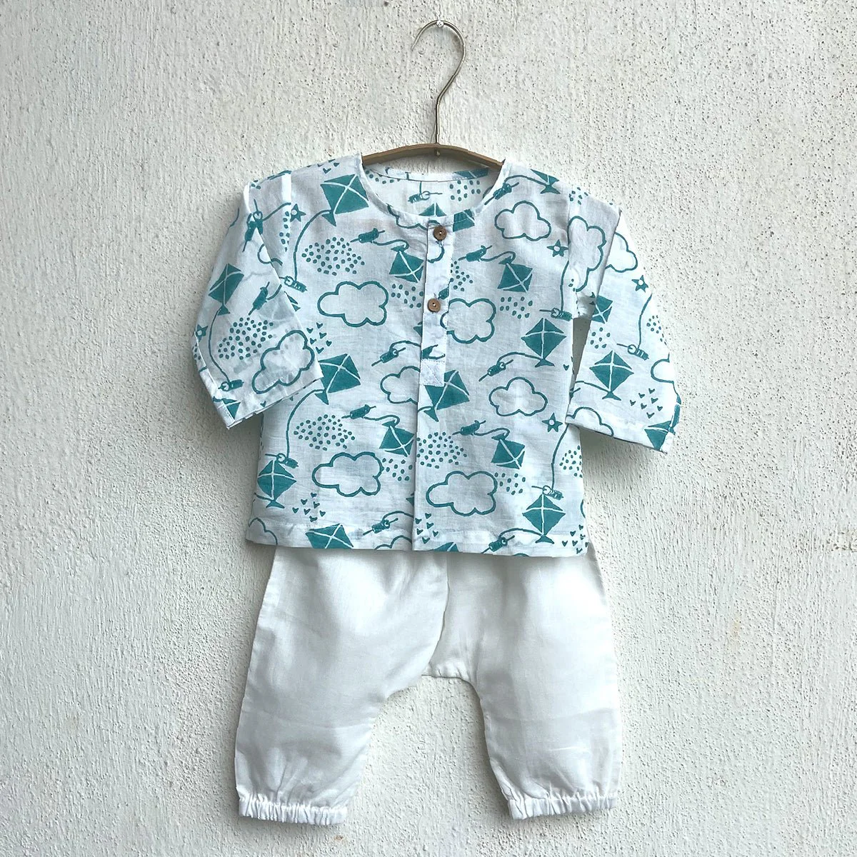 Kids Unisex Organic Cotton Patang Kurta set - Image 9