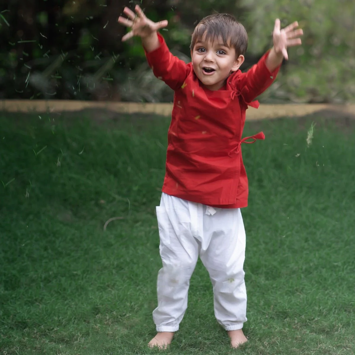 Kids Unisex Organic Cotton Puja Angarakha set - Image 4