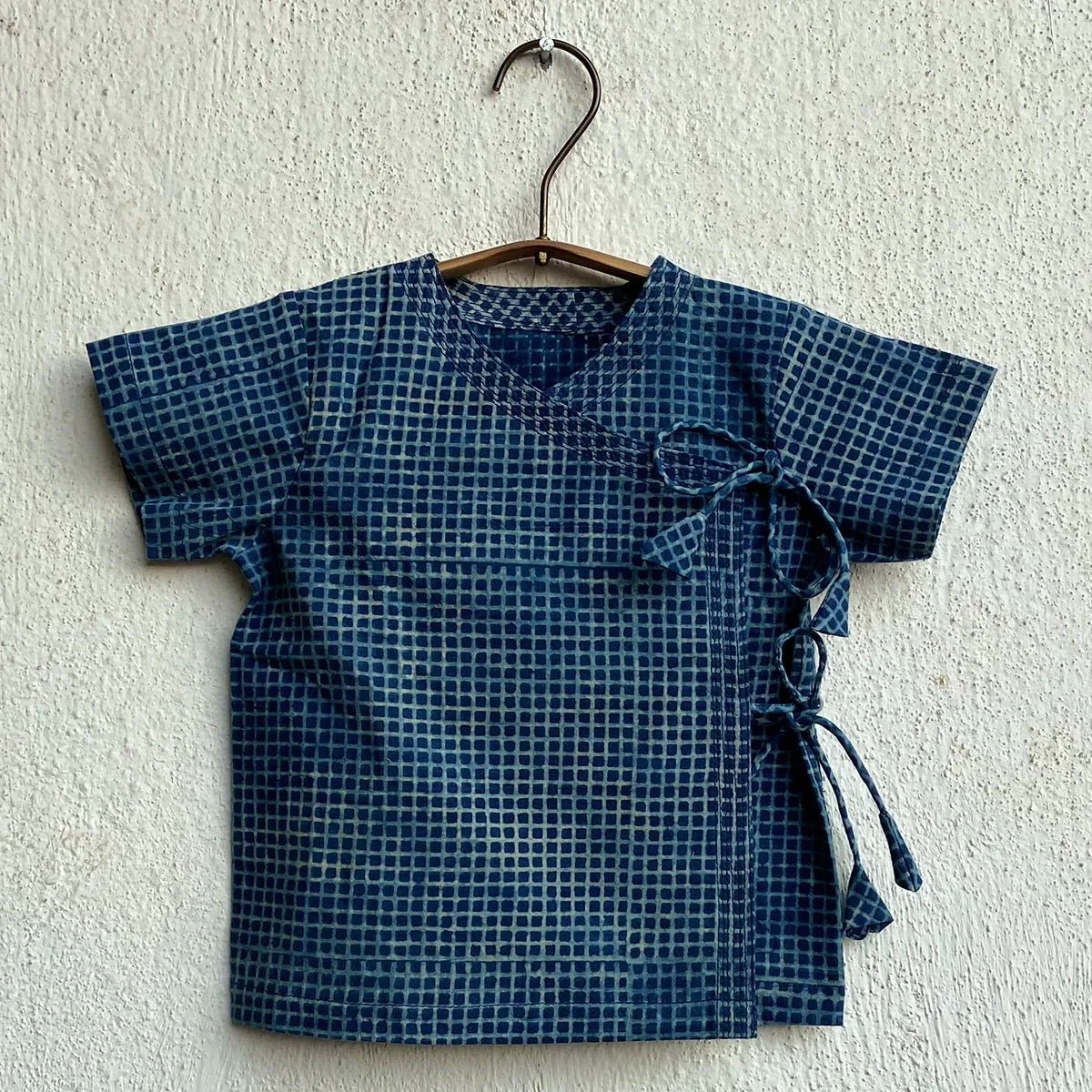 Kids Unisex Organic Cotton Zoo Bag- Raidana, Check Angarakha and Pants - Image 5