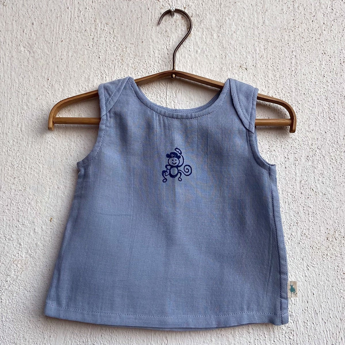 Kids Unisex Organic Cotton Zoo Monkey Jhabla with Zoo Pants - Image 3