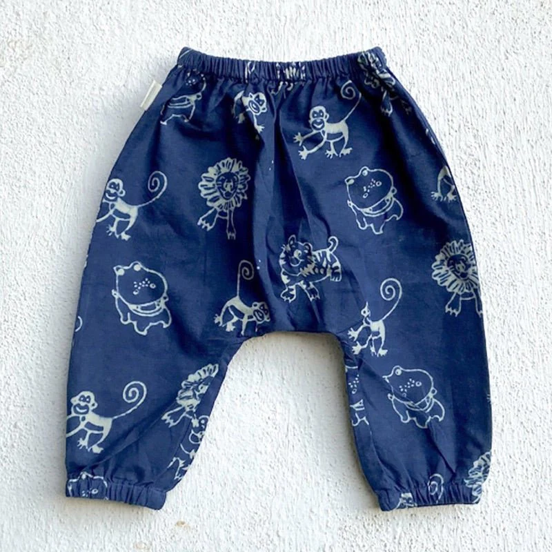 Kids Unisex Organic Cotton Zoo Monkey Jhabla with Zoo Pants - Image 4