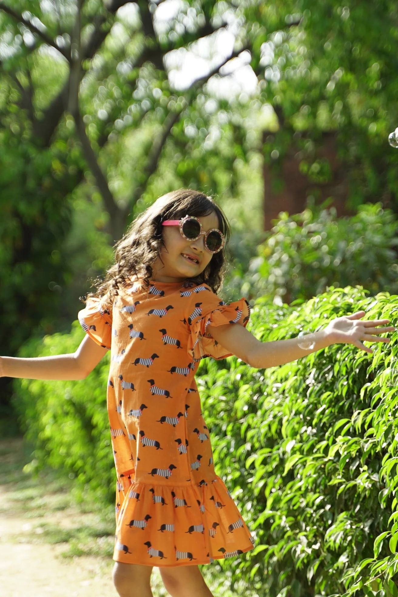 Kind is Beautiful Dress | Soft Cotton Dog Print Dress for Kids