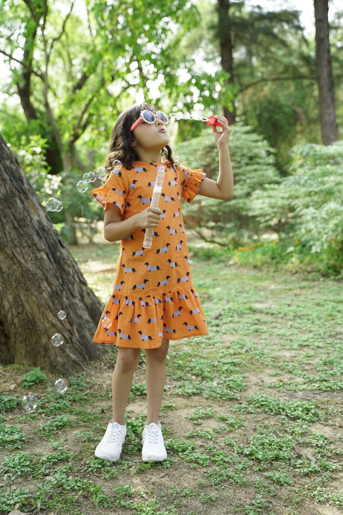 Kind is Beautiful Dress | Soft Cotton Dog Print Dress for Kids - Image 2