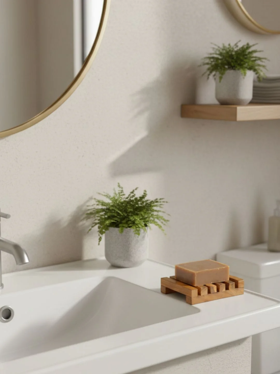 Bamboo Wood Natural Soap Dish Set of 2 | Self-Draining Eco Dish - Image 3