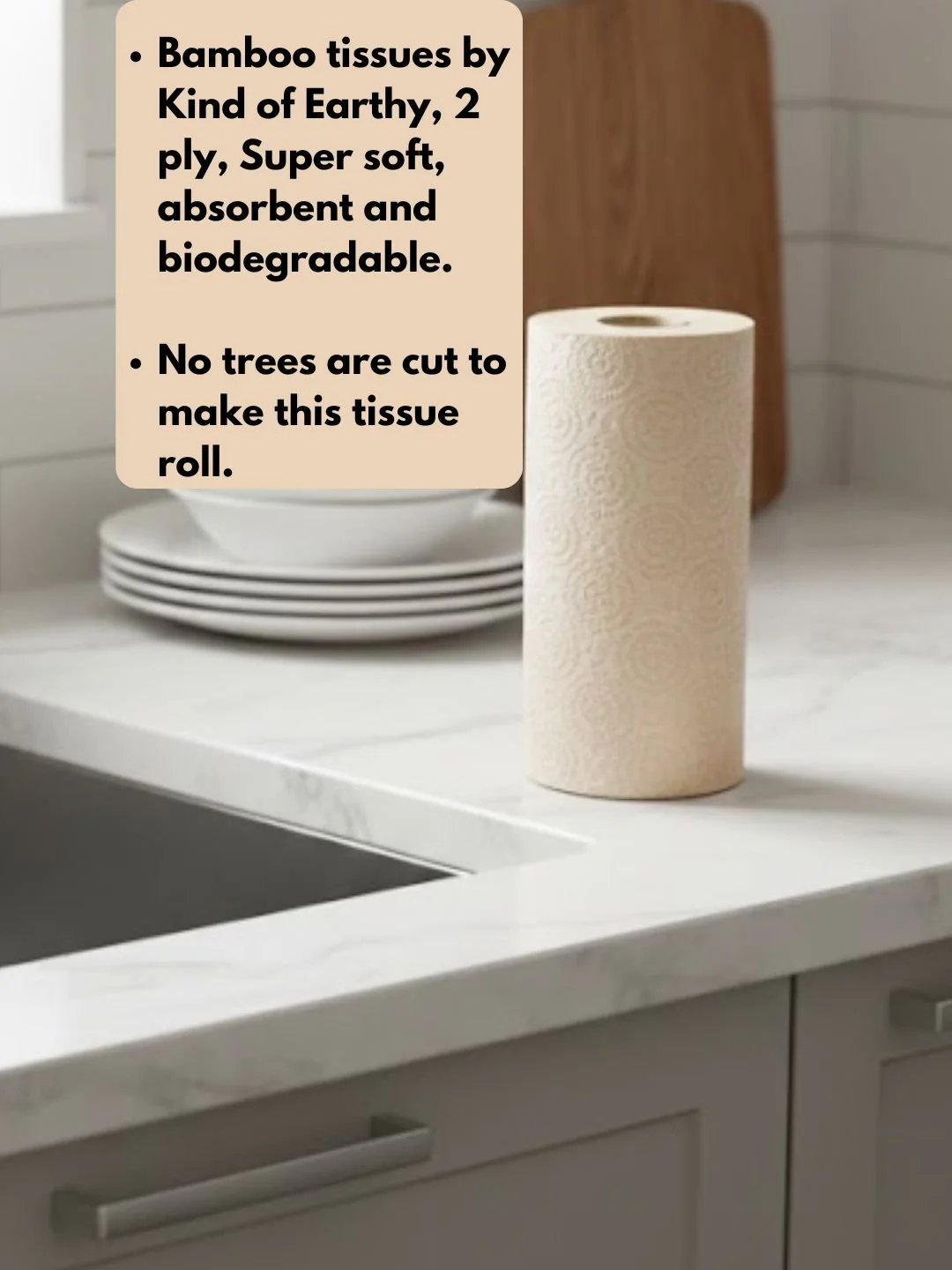 Reusable Kitchen Towel Roll & Bamboo Tissue Roll - Image 3