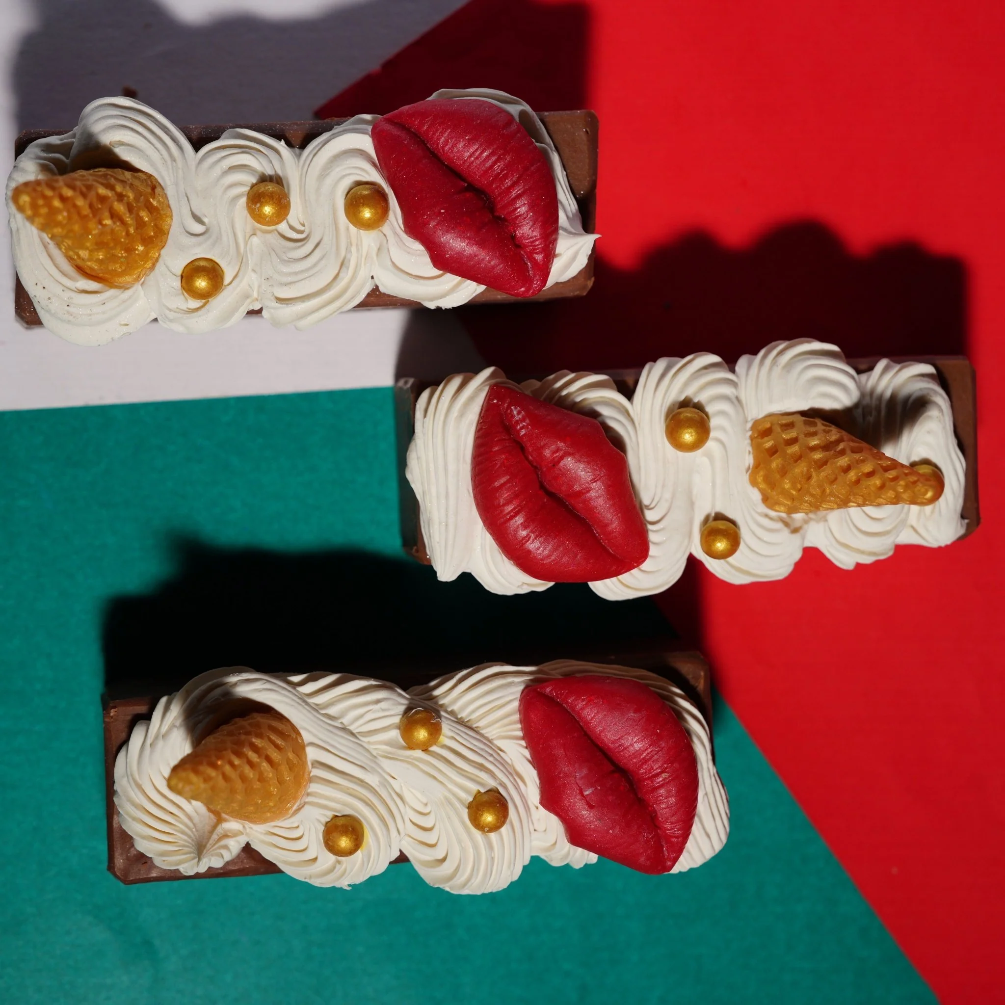 Kissmas Éclair Tart Soap | Handmade Festive Christmas Bath Soap