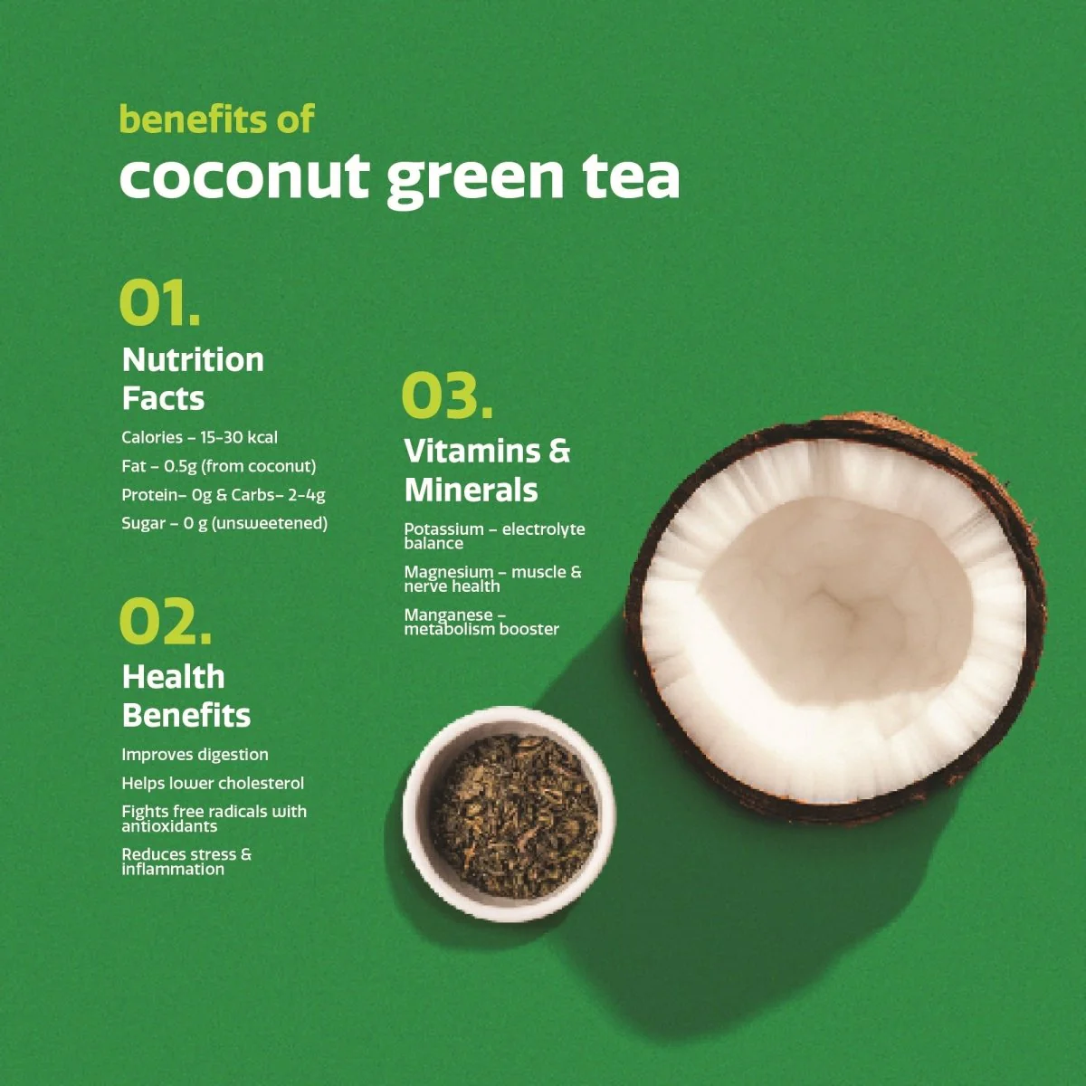 Exotic Coconut Green Tea | Pack of 2 | Antioxidant-Rich Brew - Image 4