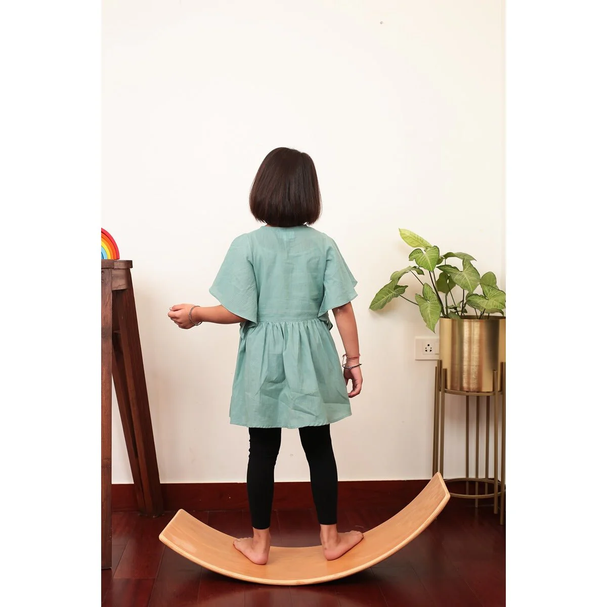 Kooky Koi String Top | Pistachio Green Cotton Top for Girls - Image 3
