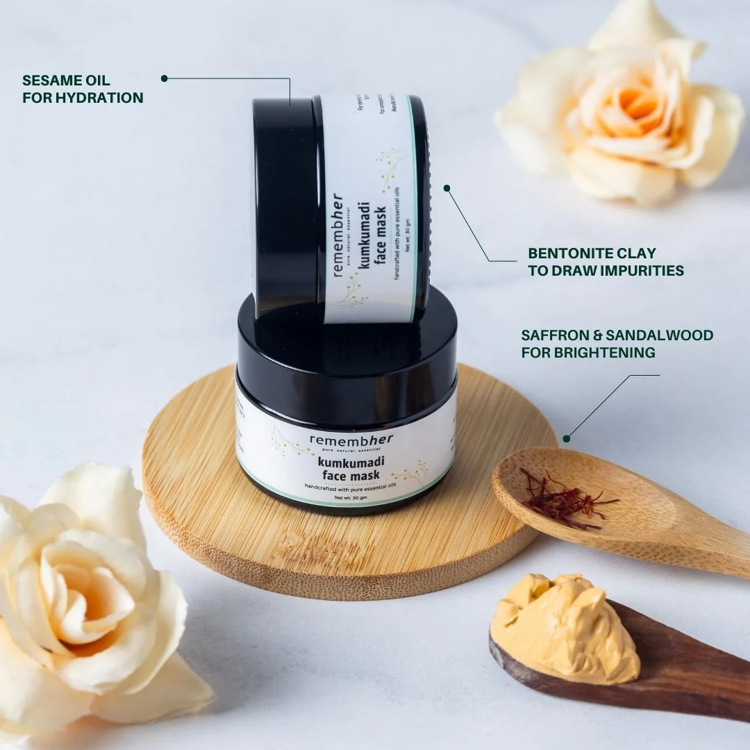 Kumkumadi Face Mask 30gm – Brightening & Nourishing Skincare - Image 3