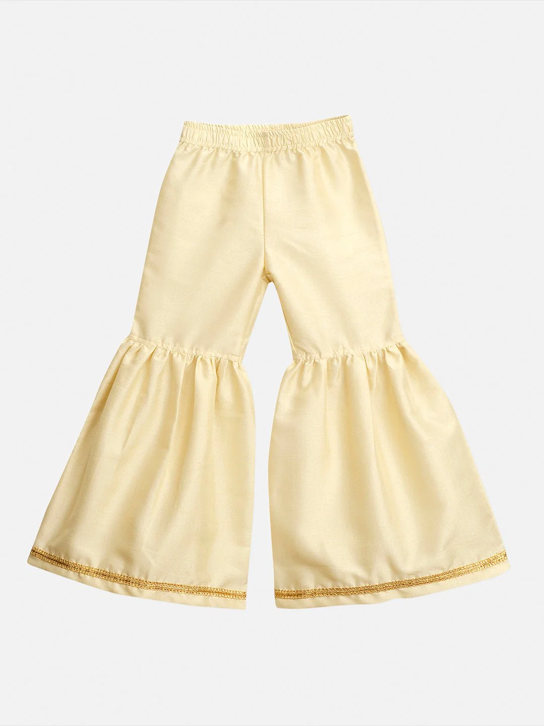 Girls cotton silk Kurta with linen gharara set for Kids - Image 5