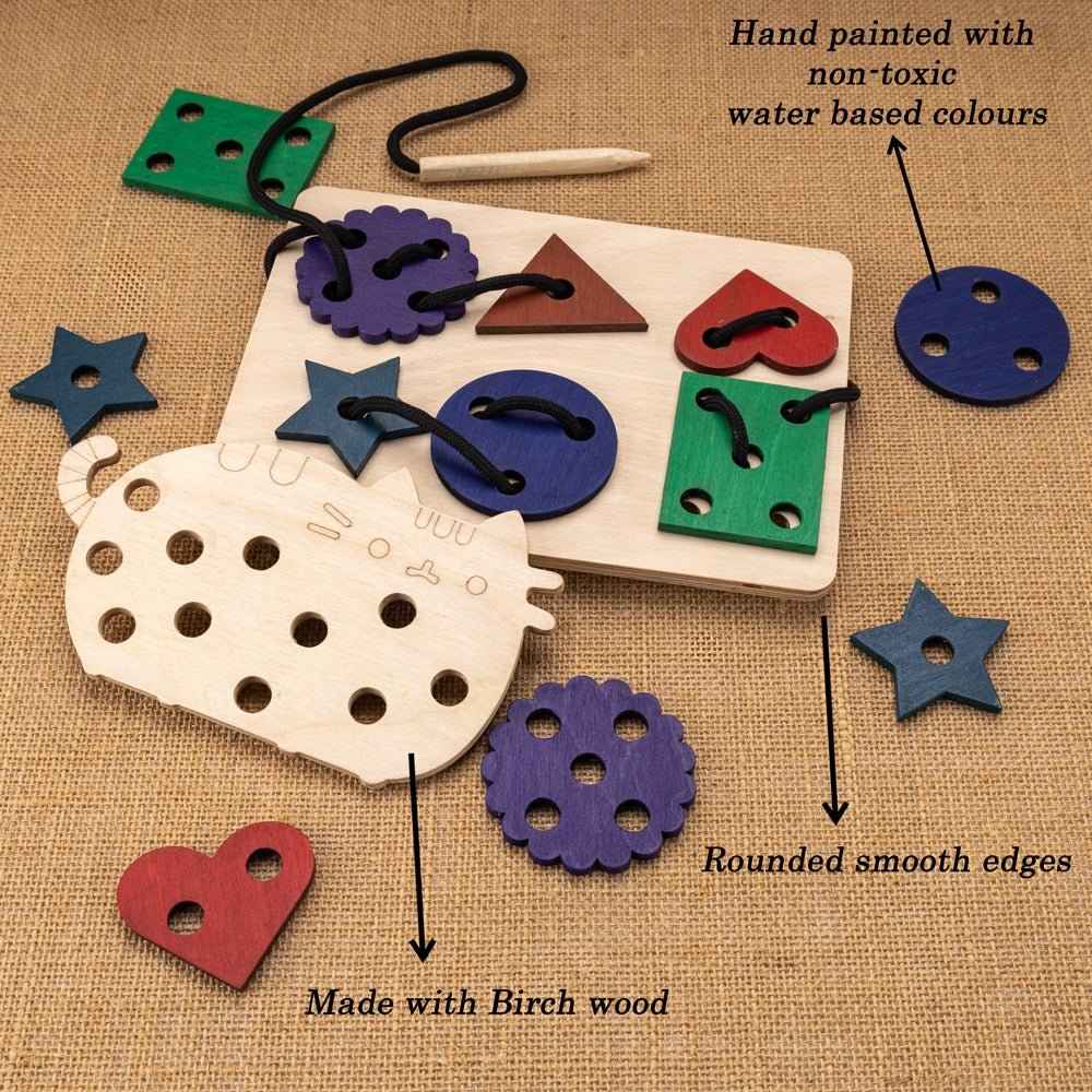 Lacing Activity Set Toy | Fine Motor Skills & Hand Eye Coordination - Image 4