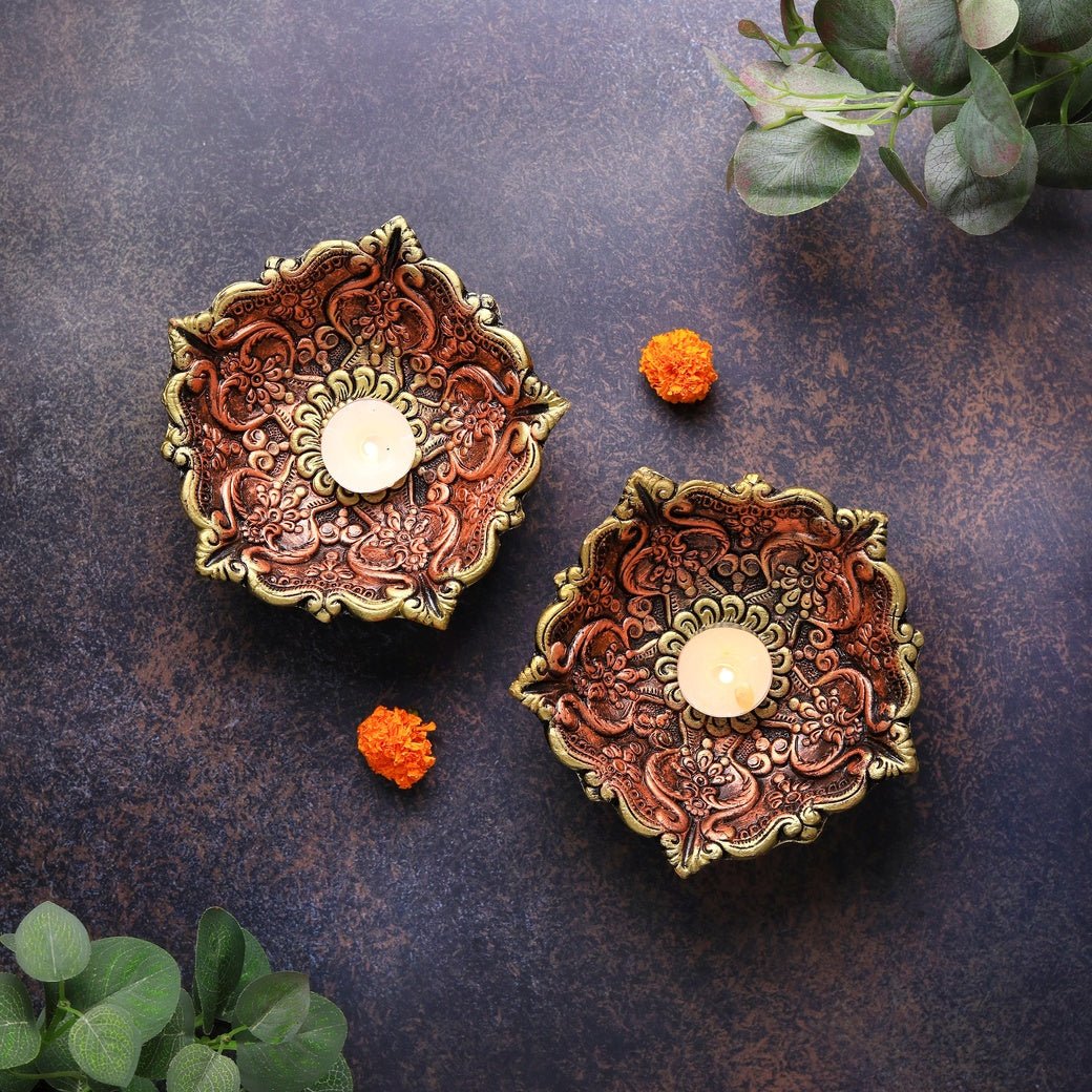 Large Panchmukhi Diya Set – Festive Ethnic Decor - Image 2