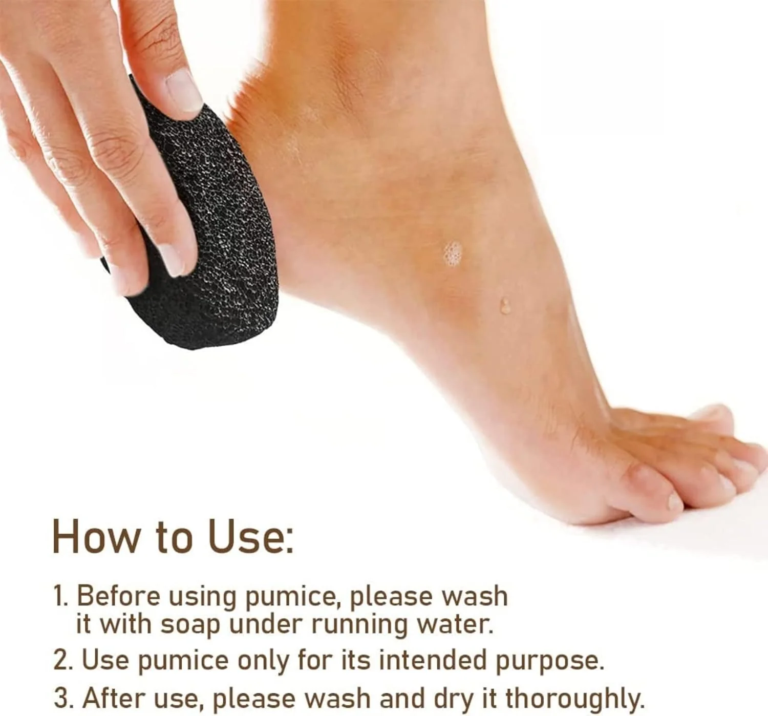 Lava Pumice Stone (Pack of 2) | Natural Volcanic Foot Scrubber - Image 4