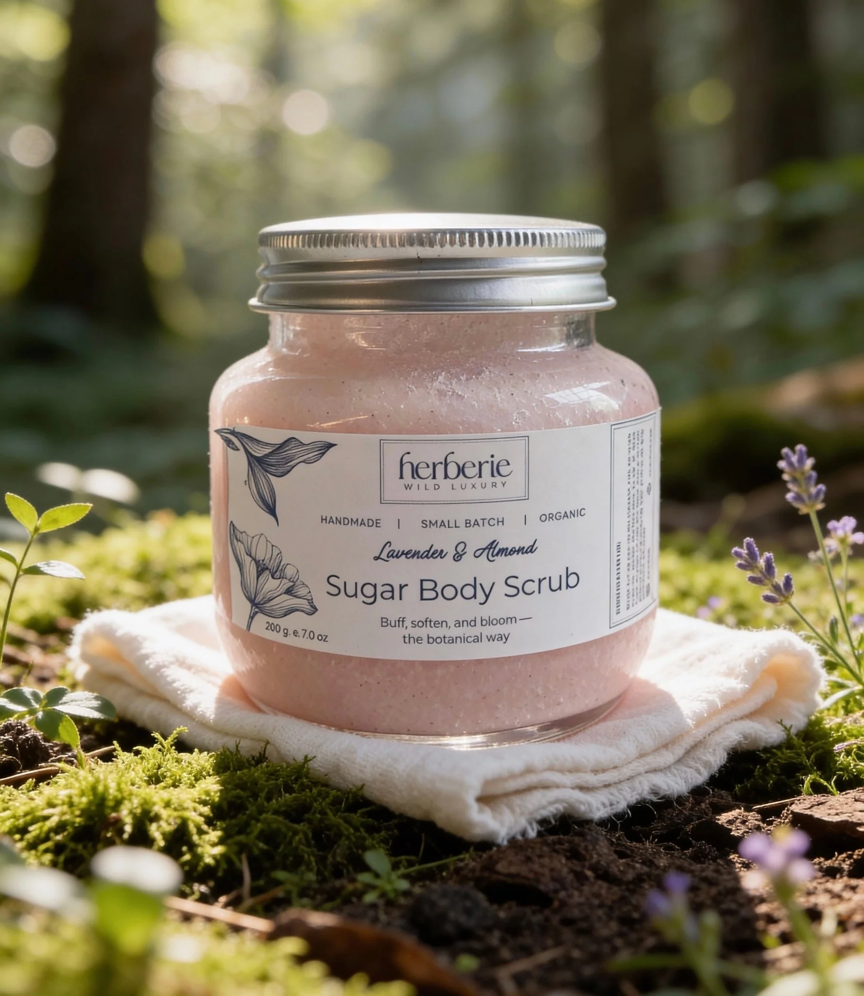 Lavender & Almond Sugar Body Scrub | Gentle Exfoliation