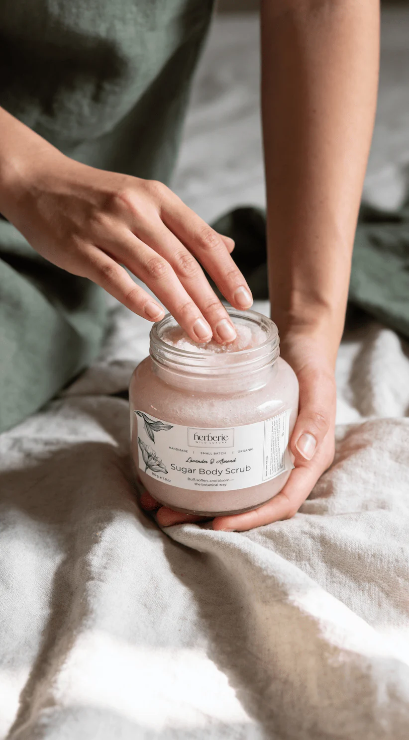 Lavender & Almond Sugar Body Scrub | Gentle Exfoliation - Image 2
