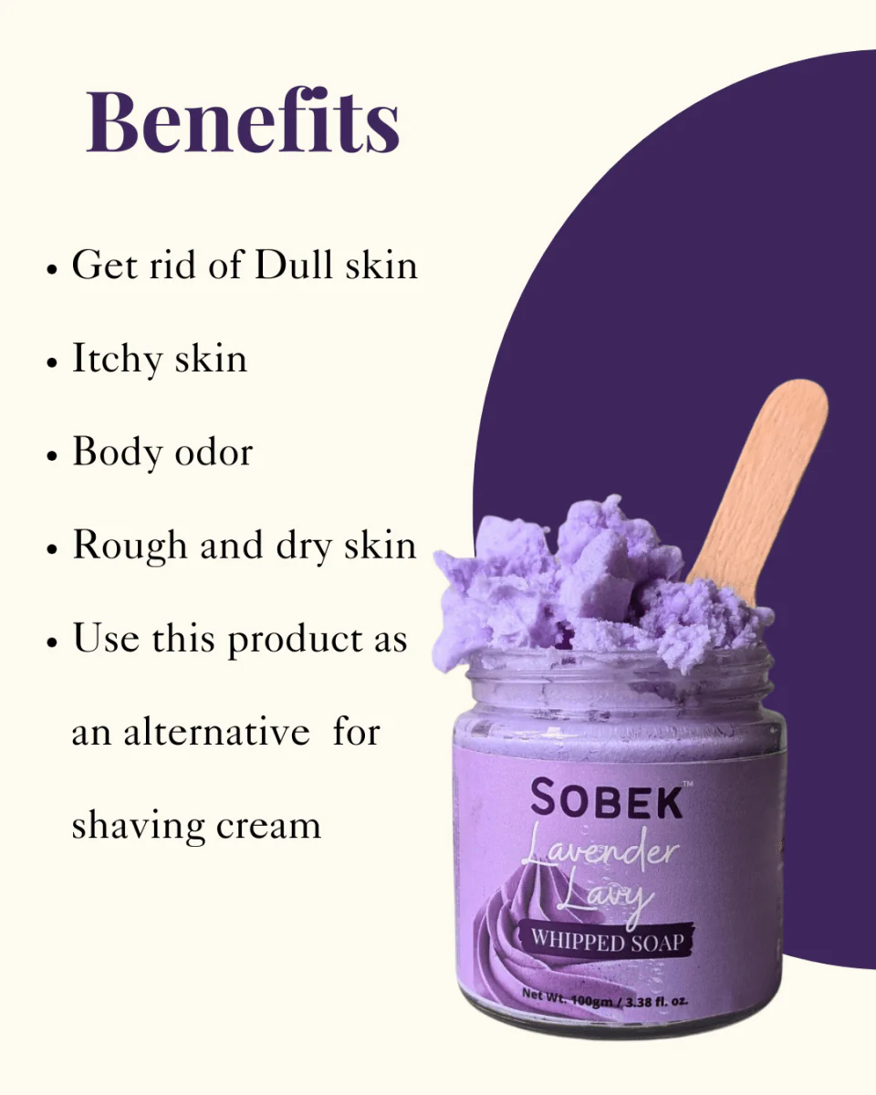 Lavender Purple Lavy Whipped Cream Soap and Body Wash-100g - Image 3