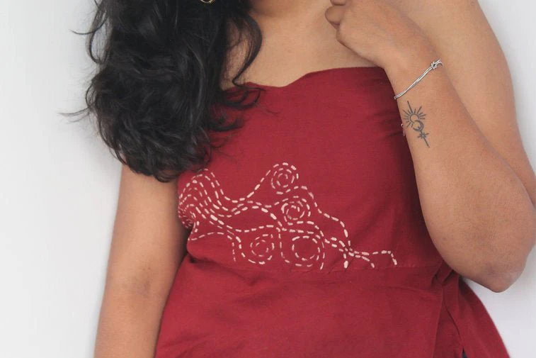 The Khoobsurat Halter top | Halter Neck Ethnic Contemporary Wear - Image 2