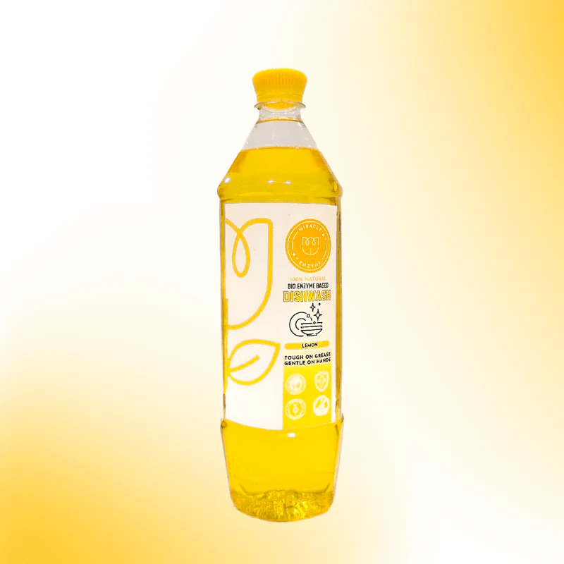 Lemon Bio Enzyme Dishwash Cleaner | Organic Liquid 1L